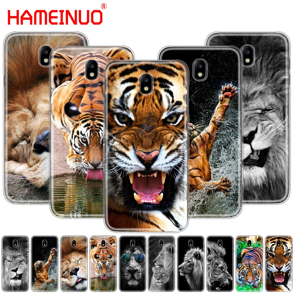 Модный милый чехол для телефона с изображением Льва и тигра HAMEINUO Samsung Galaxy J3 J5 J7 2017