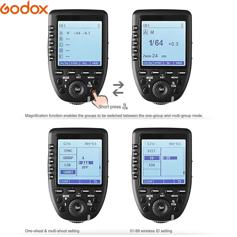 Godox Xpro серия Flash Trigger передатчик C/N/S/F/O для всех типов камер Canon Nikon Sony Olympus Panasonic