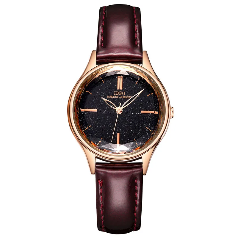 IBSO 11 мм наручные женские часы, роскошные женские часы, модные часы Montre Femme, кварцевые женские часы, Relogio Feminino - Цвет: Brown