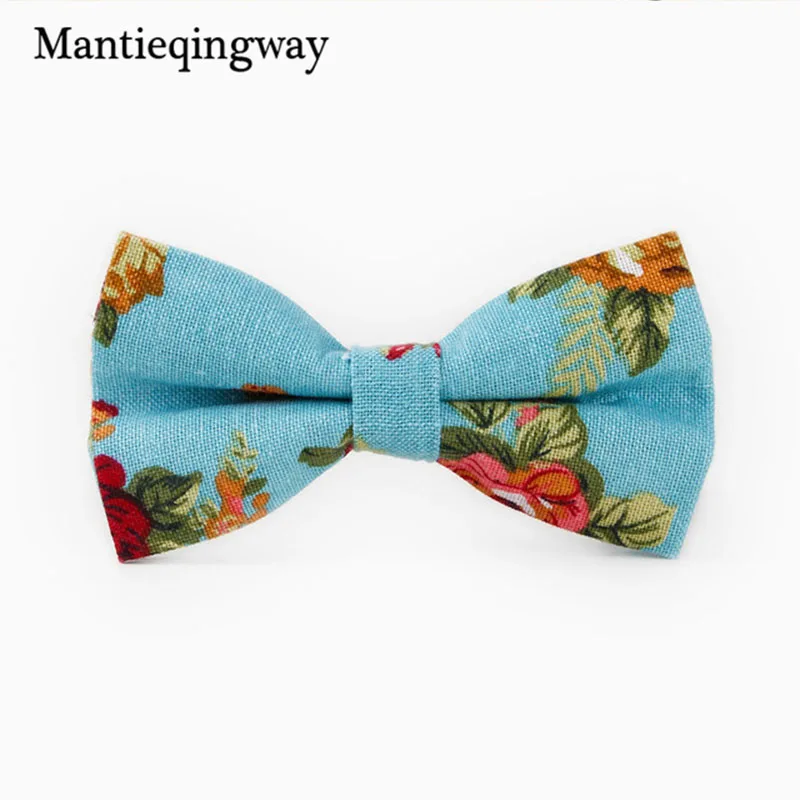 Mantieqingway мужской цветочный галстук бабочка с бантом Свадебный тонкий воротник