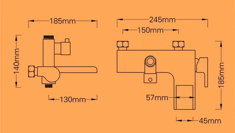 Rolya настенный смеситель для душа кран ванны водопад оптовая продажа Новое