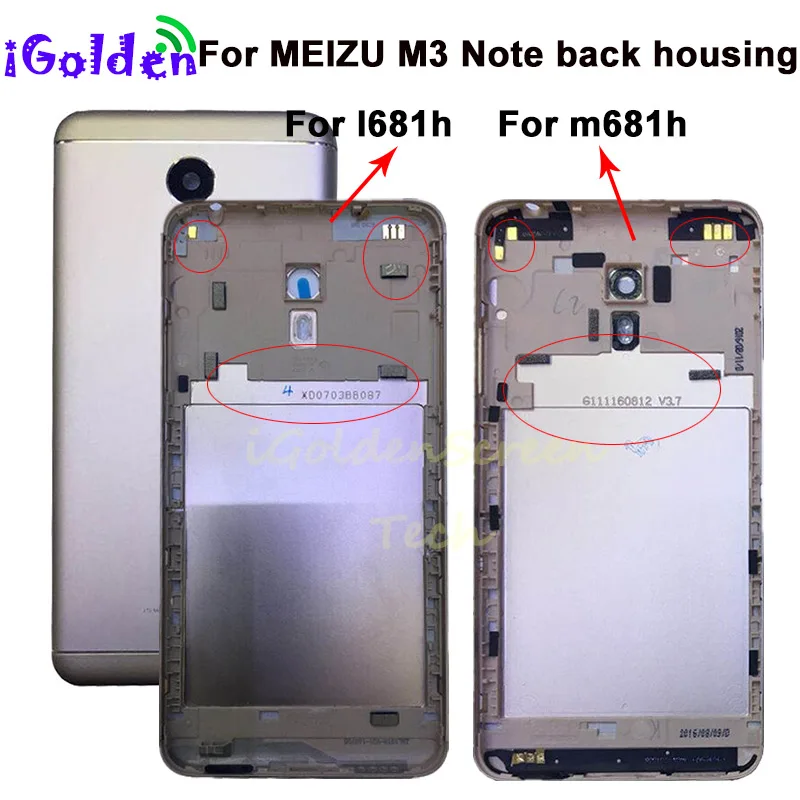 Новый чехол для MEIZU M3 Note L681H M681H с объективом камеры и кнопками громкости|Корпусы