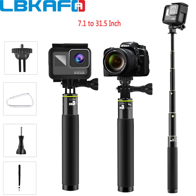 

LBKAFA 7.1 To 31.5 Inch Selfie Stick Waterproof Monopod Tripod Handheld Stand for Gopro Hero 10 9 8 SJCAM SJ4000 SJ5000 SJ6 DJI
