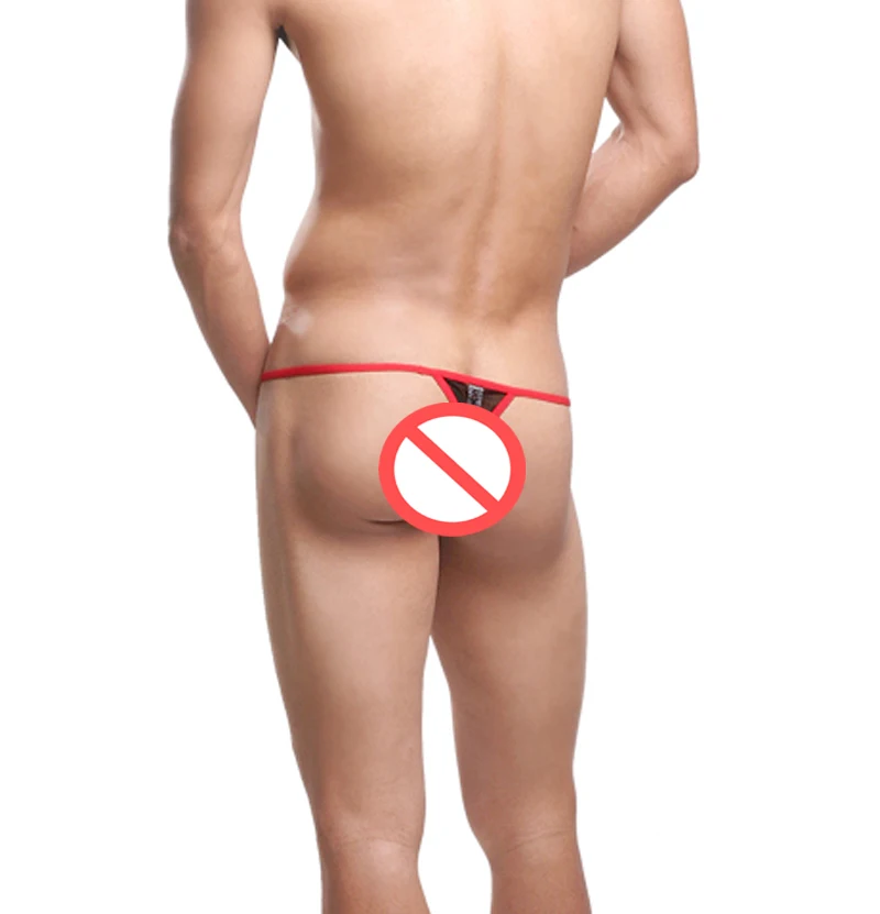 Фото Прозрачные крутые мужские стринги нижнее белье мужское сексуальное почти без