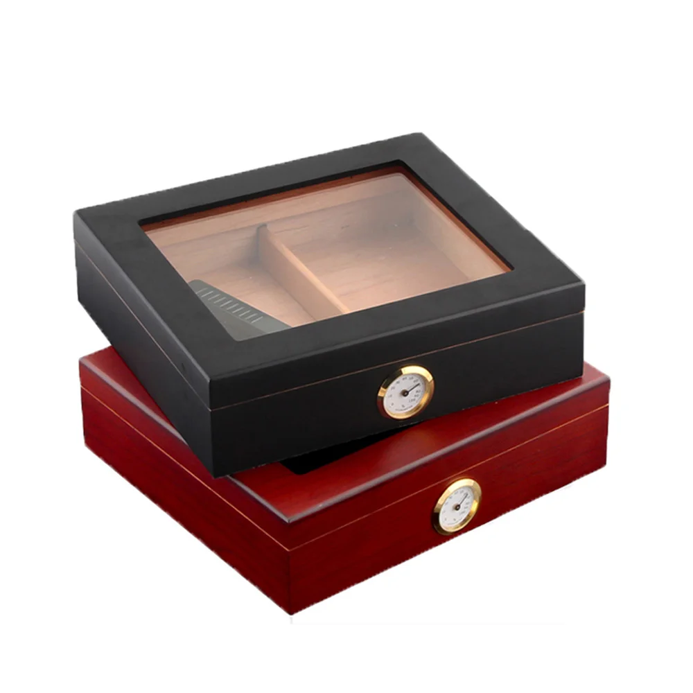 Испанский кедр подкладке Цвет: Черный дорожный увлажнитель для сигар