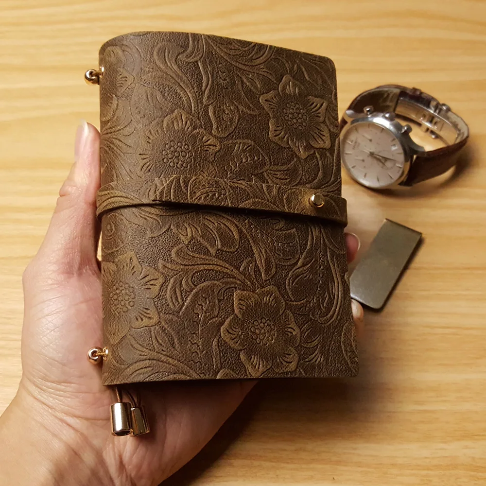 Новый Дневник Ноутбук Старинные Цветок Печатных Обратите Внимание Книга Блокнот