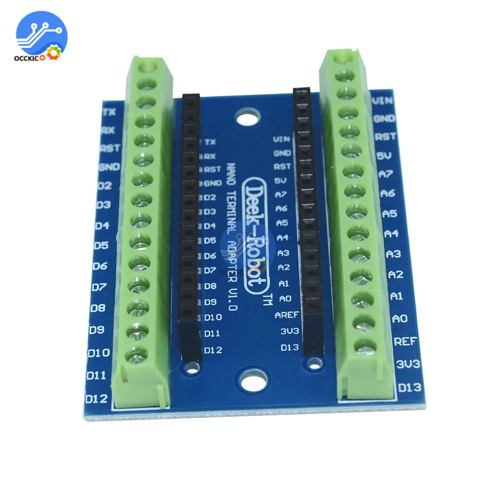 1 шт. Стандартная плата адаптера терминала для Arduino Nano V3.0 AVR ATMEGA328P фотомодуль 100%