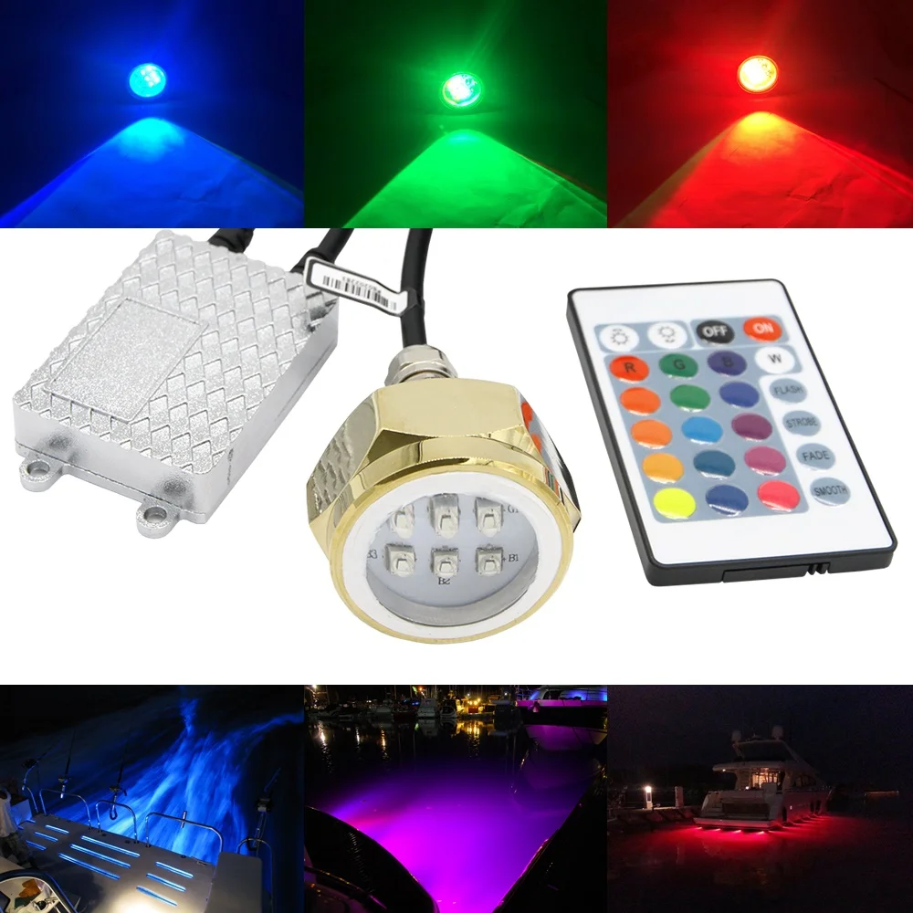 Супер яркий 27 Вт шлюпка сливная вилка Светодиодная лампа RGB Изменение цвета 9 LED