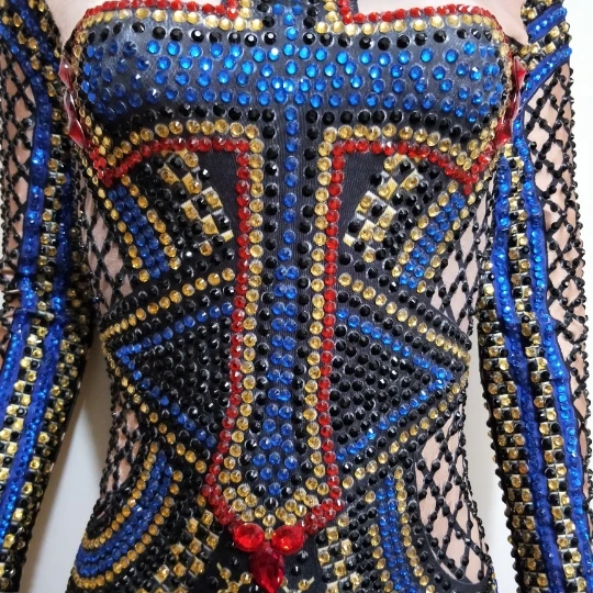 

Sexy Stage Full Rhinestones Nightclub Party Singer Hollaw Costume Dance Female Singer Women's Birthday Party Celebrate Outfit