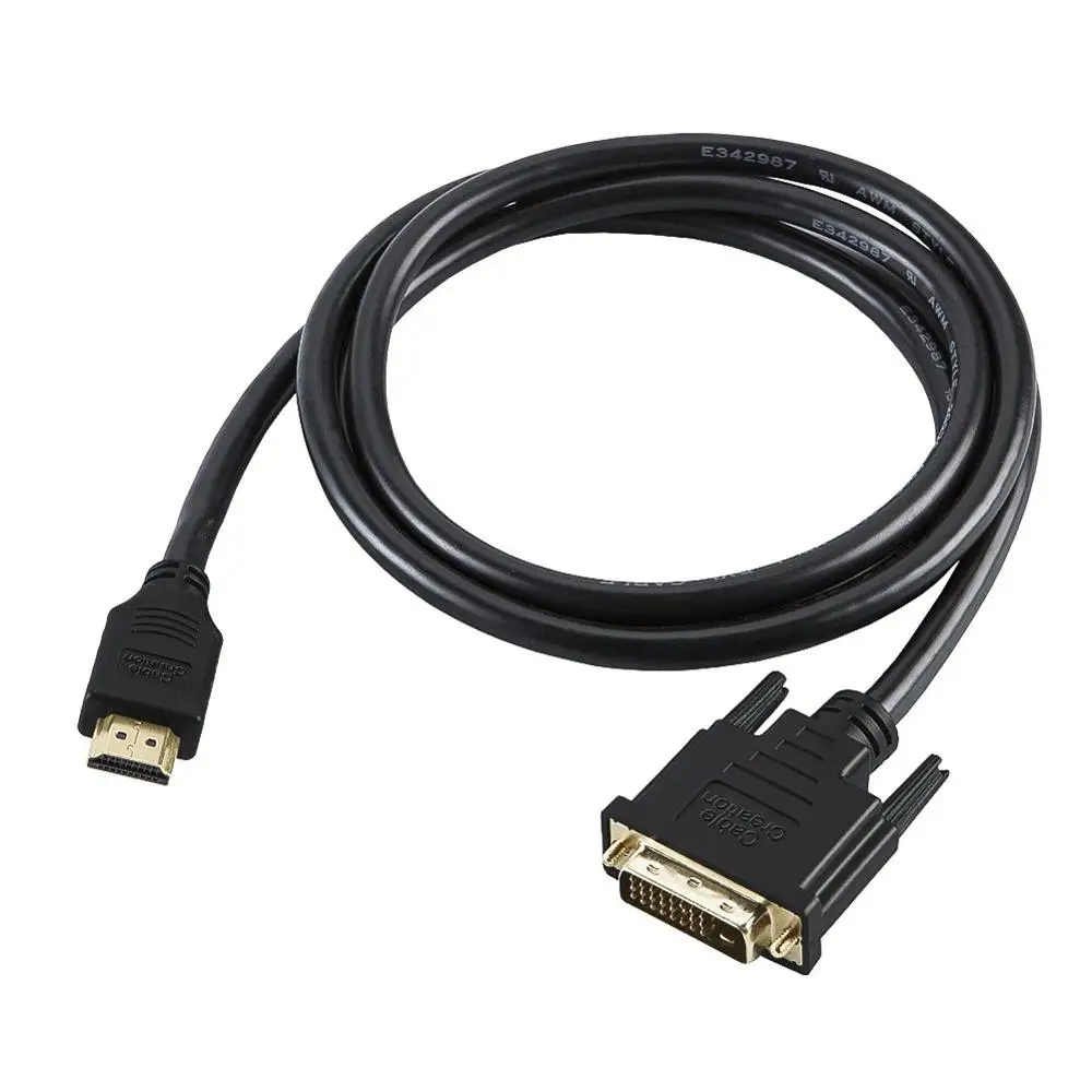 Кабель HDMI-совместимый со штекером DVI(24 + 1) позолоченный кабель HDTV-DVI поддержка 1080P 3D