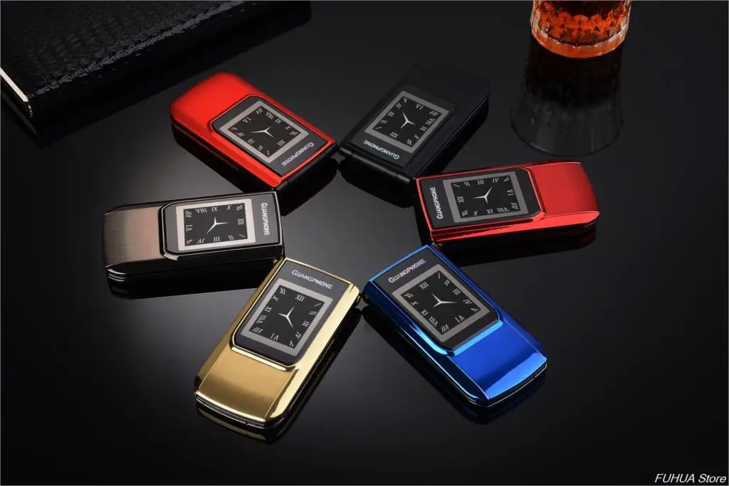 Flip Metal Body Mobile Cellphone E9 Dual Sim Dual Screen Radio 2.4'' Touch Sceen SOS Big Keyboard Loud Sound Flashlight Phone