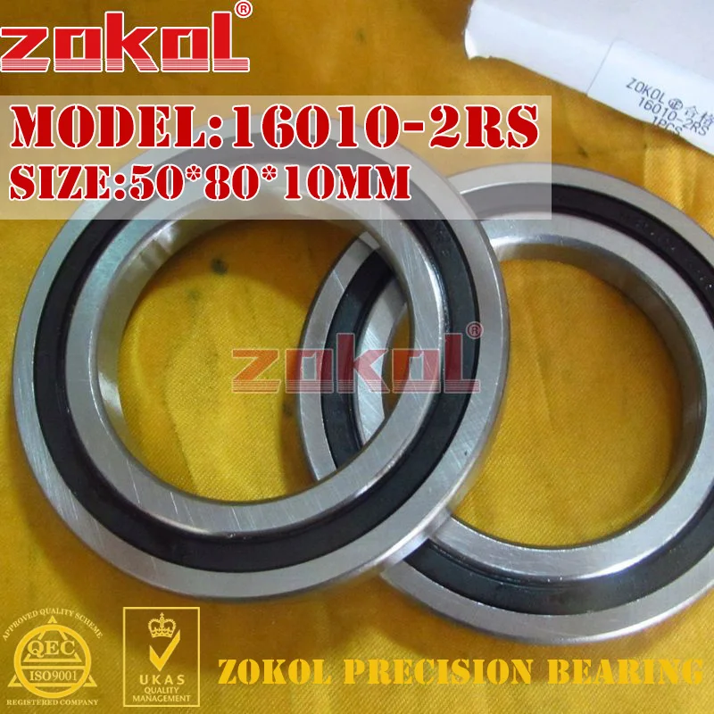 ZOKOL 16010 RS подшипник 2RS глубокий шаровой 50*80*10 мм|bearing bearing|bearing groovebearing ball |