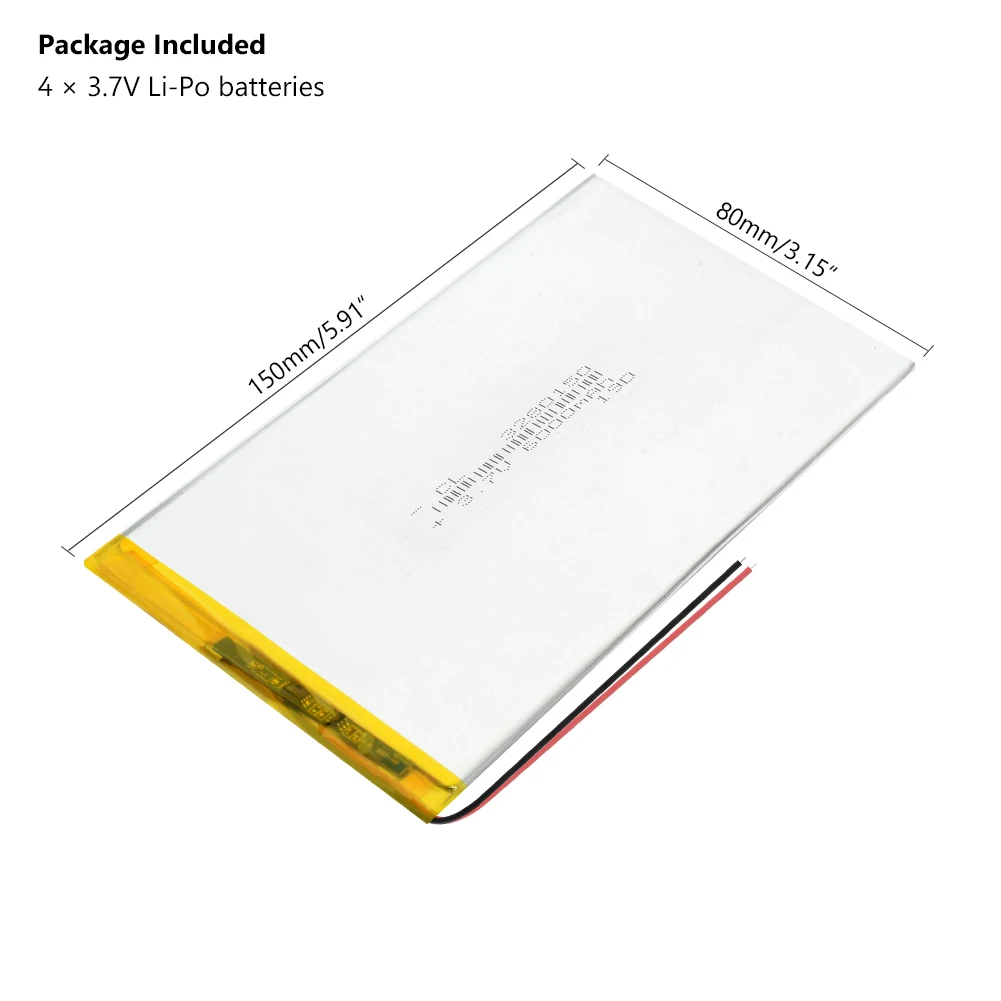 3 7 V 6000mAh 3280150 PLIB (полимерная литий ионная батарея) li Ion полимерная батарея для GPS MP3