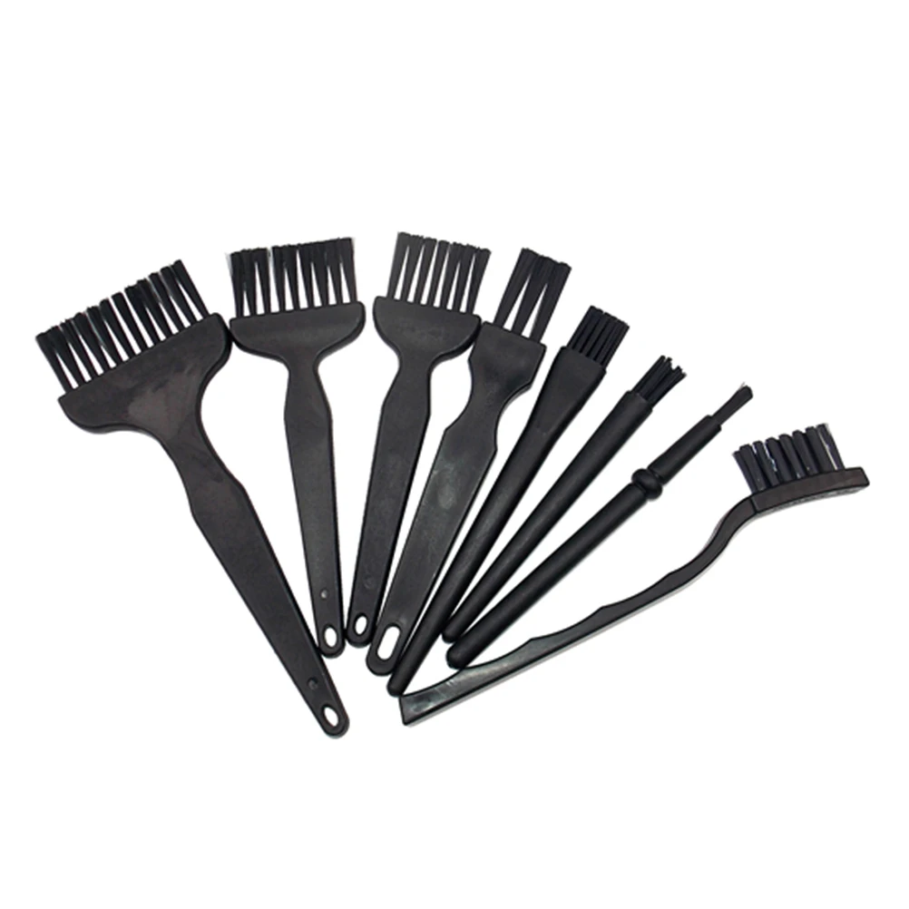 10 Pcs Anti Static Brushes Black Nylon Portable Multipurpose Plastic Handle Cleaning Kit Brush for Computer Small Spaces | Дом и сад