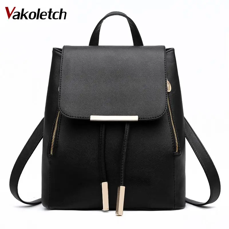 

2022 Fashion Women Backpack High Quality PU Leather Mochila Escolar School Bags For Teenagers Girls Top-handle Backpacks KL230