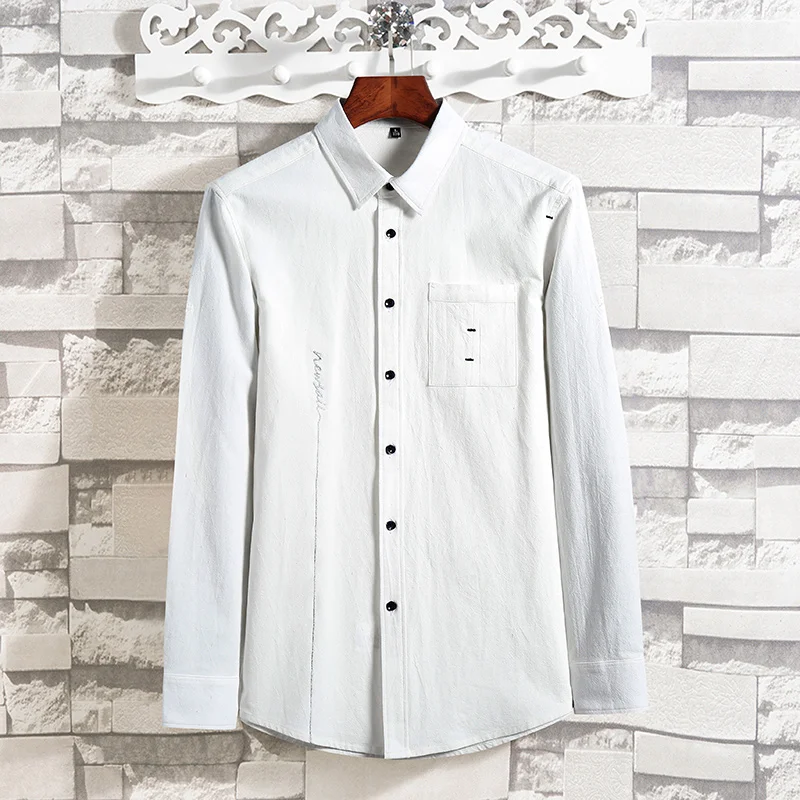 2018 New Arrival Brand Shirts Men Autumn Business Shirt Men's Short Sleeves Social Turn-down Collar Tuxedo Slim fit M-5XL | Мужская