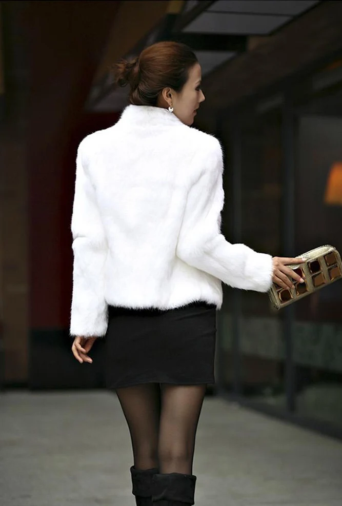 LOVELY-JINNUO 2019 New Fashion Women's Rabbit Fur Coat Wainter Stand Collar High Quality Cheap Jackets Big Size 10 colors F730 | Женская