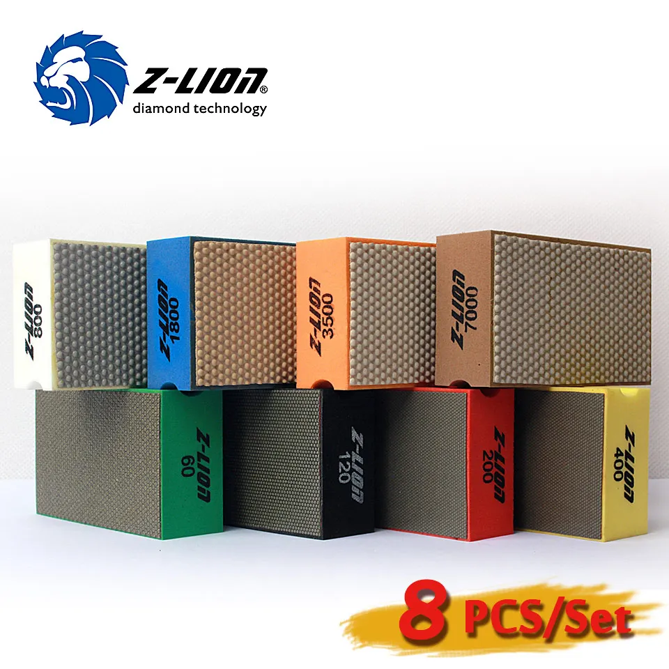 Z-LION 8 шт./компл. шлифовальные диски для стеклянной бутылки бриллиантовые ручные