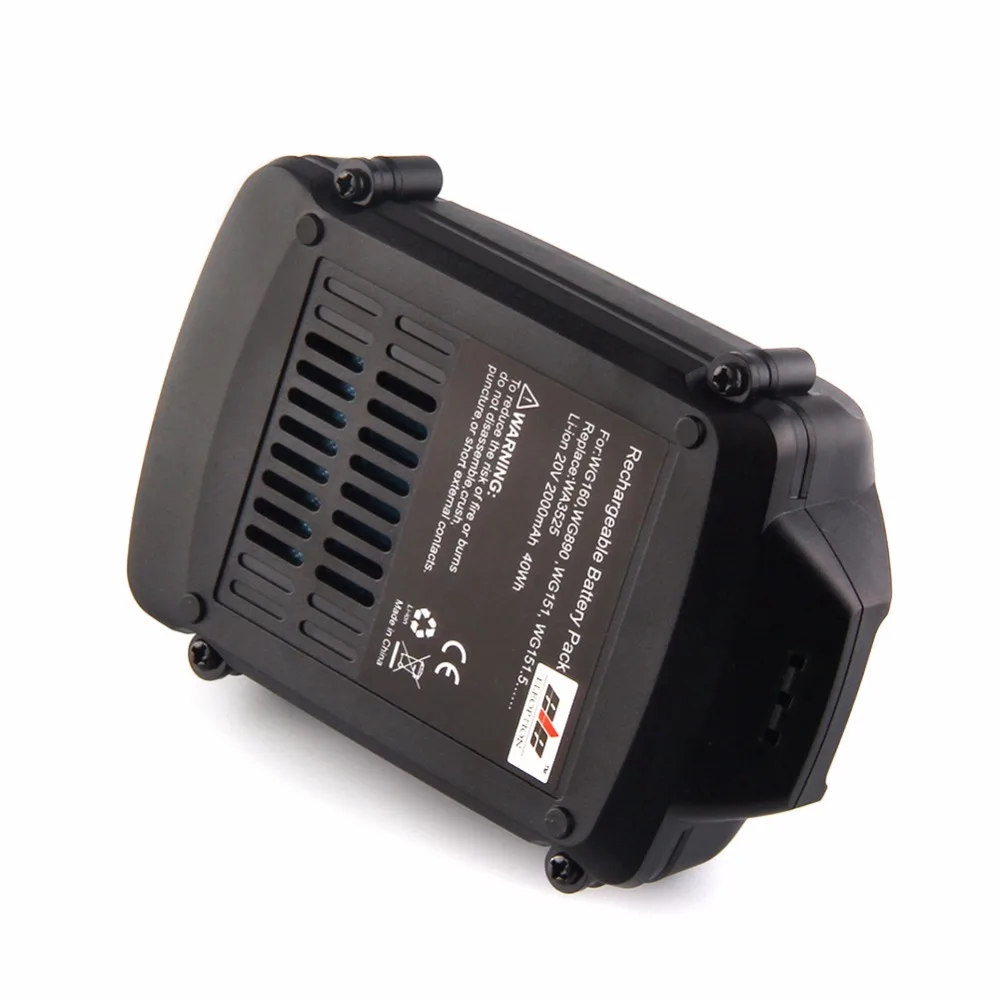 Сменный литий-ионный аккумулятор 2x20 в 2000 мА · ч 2 0 А для WORX WA3520 WG545 WG155 WG255 WG251 WG151 WG151.5