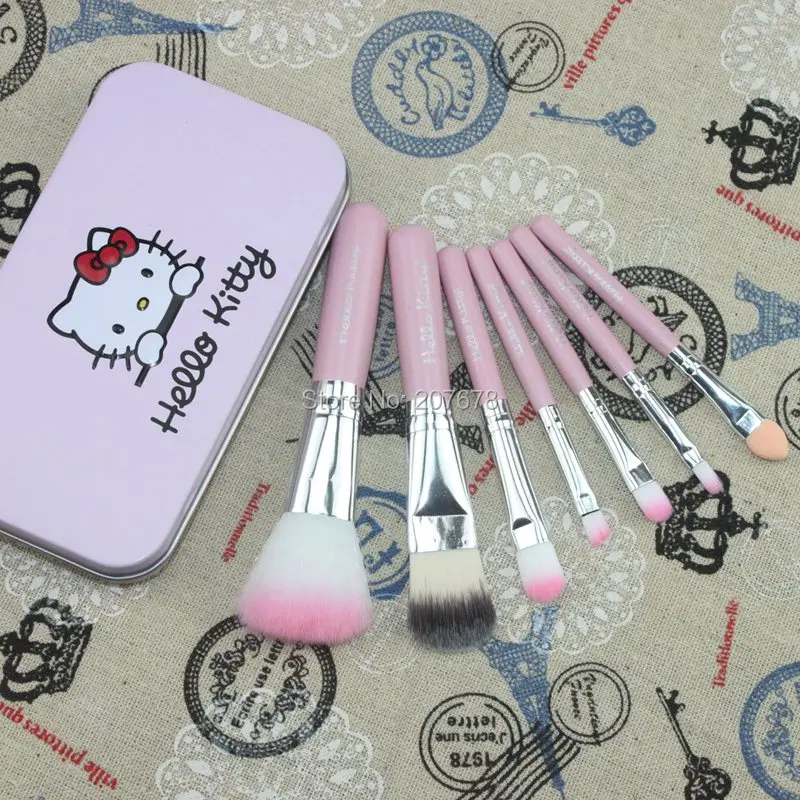 Набор кистей для макияжа Hello Kitty 7 шт. набор с тенями век пудра Кисть губ