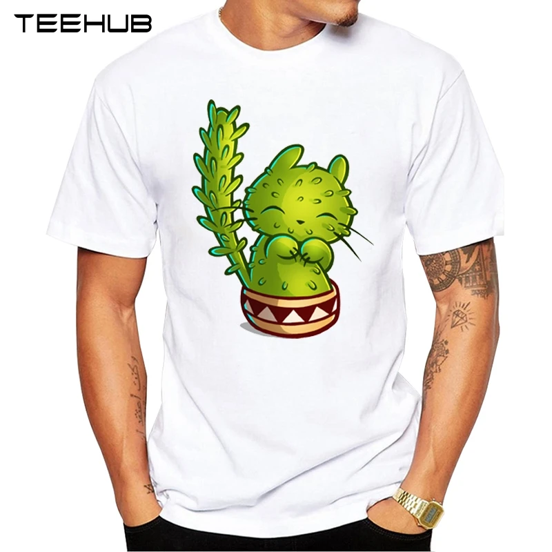 Модная мужская футболка TEEHUB с изображением кошки-пасы хипстерские Топы в форме