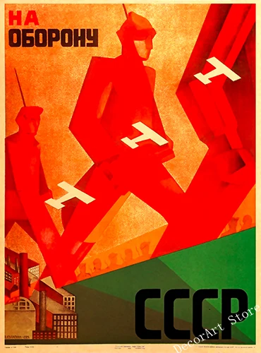 WW2 CCCP USSR Aircraft Canvas Painting Vintage Wall Kraft Posters Coated Stickers Home Decoration Picture Gift | Дом и сад