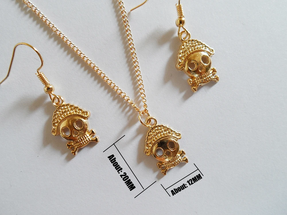 Оптовая продажа с фабрики ювелирных изделий Наборы украшений черепом на