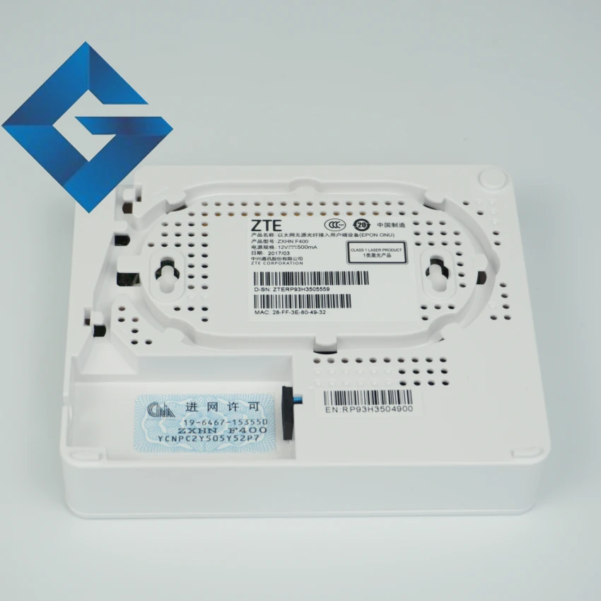 Оригинальный Новый ZTE ZXA10 F400 400 EPON ONU 6 0 с 4 портами ethernet 1GE + 3FE Оптическая сеть FTTH