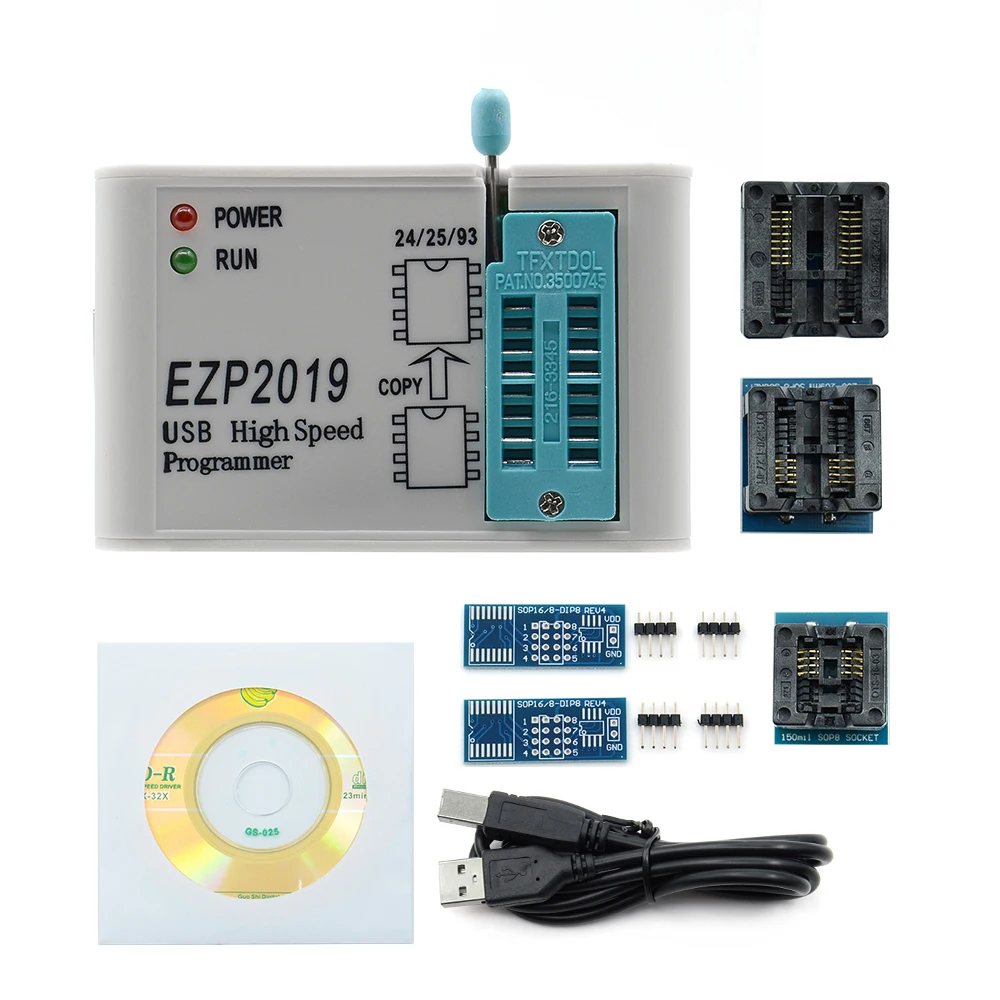 EZP2019 программатор с 12 разъемами высокоскоростной USB программатор EZP поддержка win7 и 8 24 25 93 EEPROM 25 флэш-чип биос