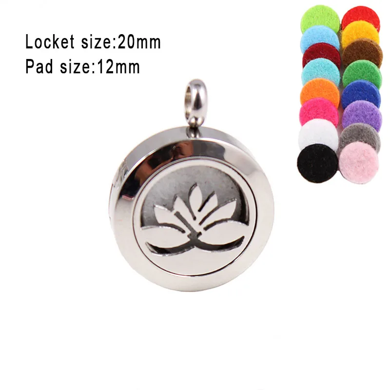 

20mm Magnetic Perfume Locket Stainless Steel Aromatherapy Essential Oil Diffuser Locket Pendant