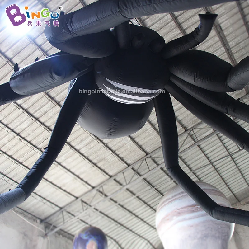 EXQUISITE CRAFT 3m inflatable giant spider with white stripe air filled Halloween day big decoration personalized advert | Игрушки и