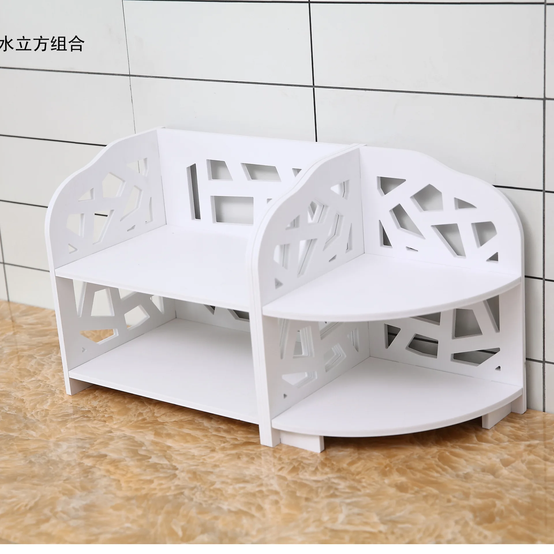 Угловая квадратная полка для офиса рабочего стола ванной высота 30 см|Подставки