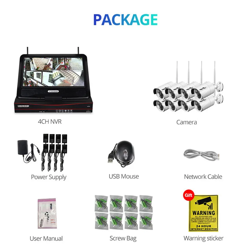 Wetrans камеры системы безопасности беспроводной комплект наружного