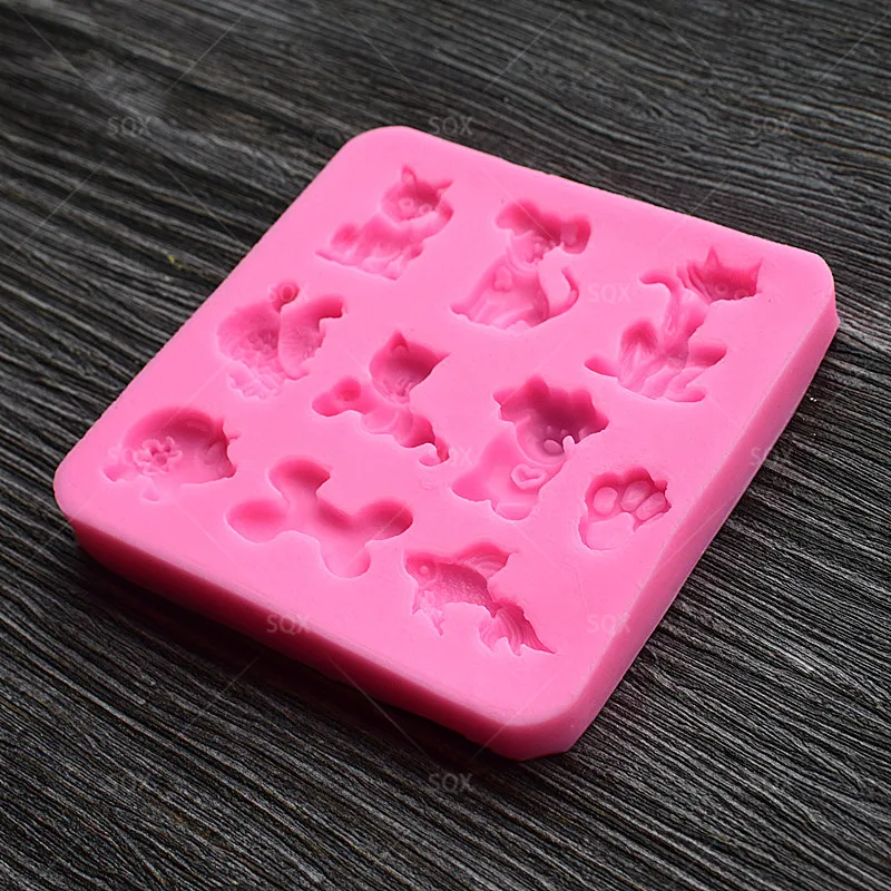 Силиконовая форма для помадки в форме животного инструменты украшения торта