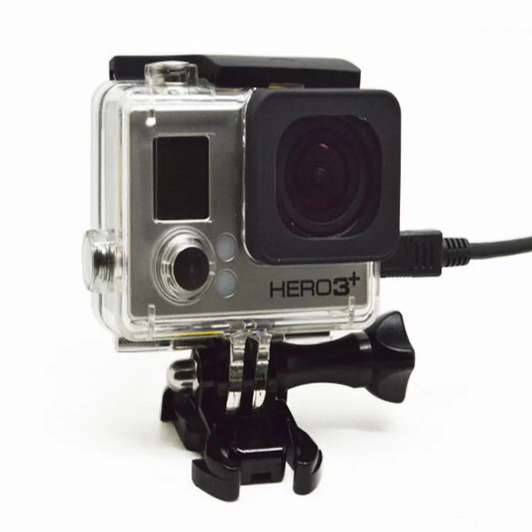 Защитный чехол с каркасом GoPro Hero 4/3 + боковое открытие AV USB HDMI кабель объективом для