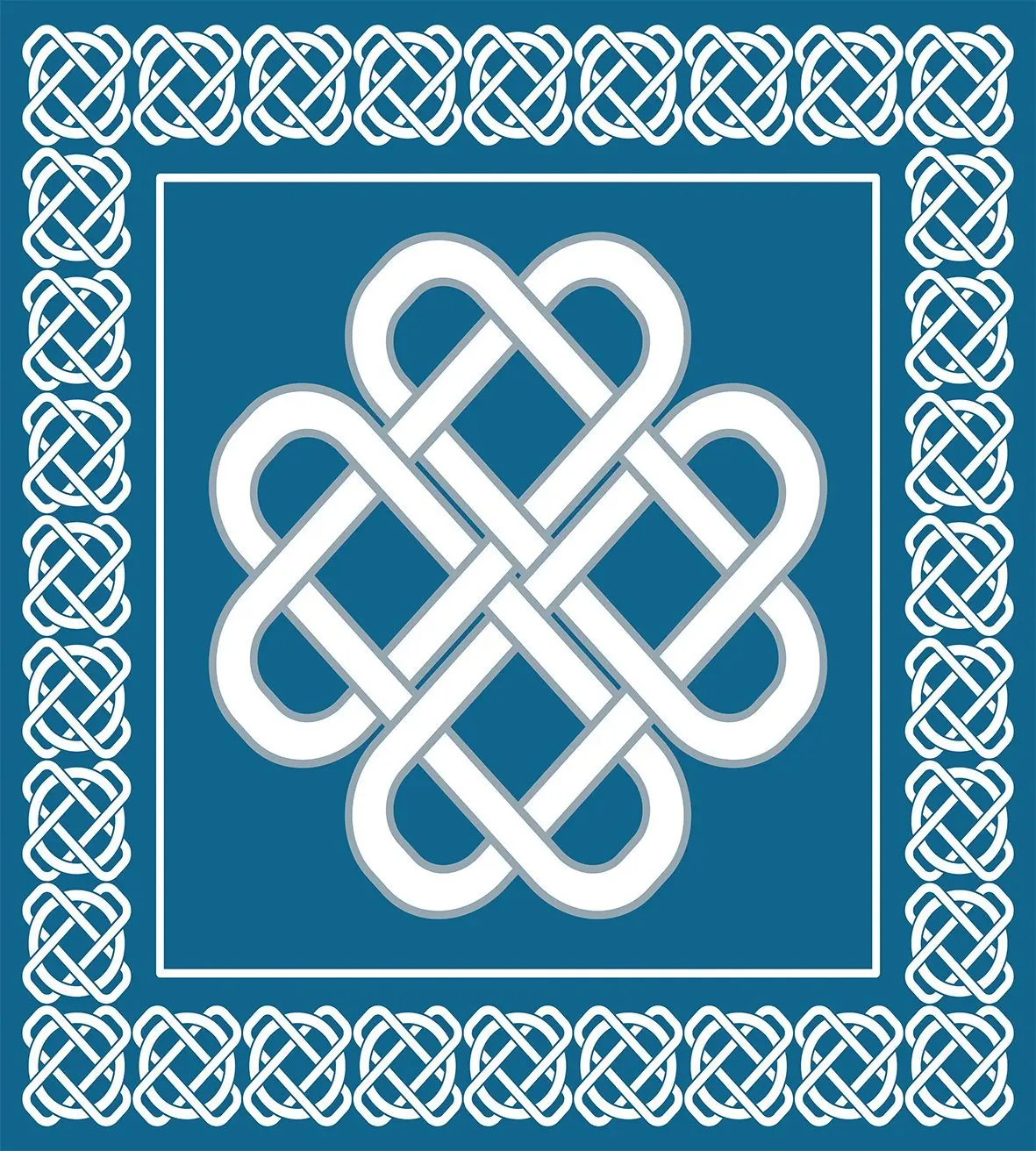 Набор пододеяльников для ирландских с надписью Love Knot Good Fortune Framework Border Story Amulet