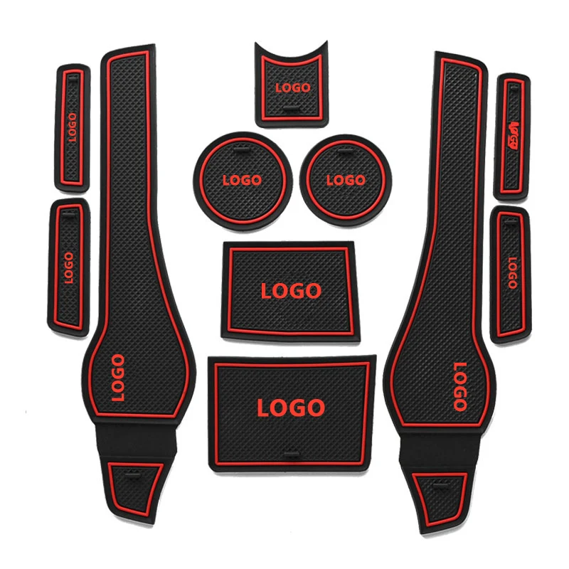 Anti-Slip Gate Slot Mat Rubber Coaster for Changan Alsvin V3 2012 2013 2014 2015 Accessories Car Stickers 13Pcs White Red Bule | Автомобили