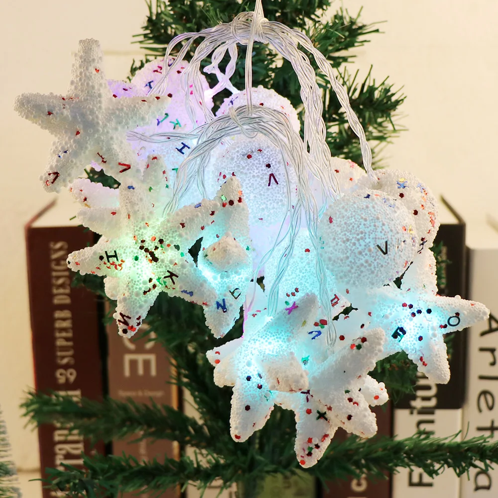 2 м Pinecone Рождественская елка светодиодная гирлянда Санта-Клауса лампа домашний