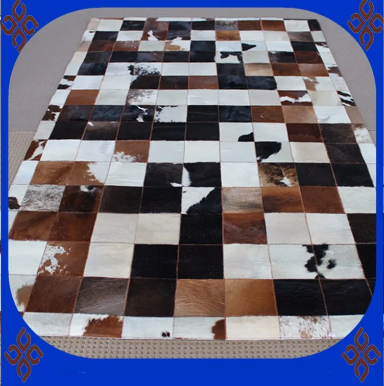 

free shipping 100% natural genuine cow leather artificial grass mat
