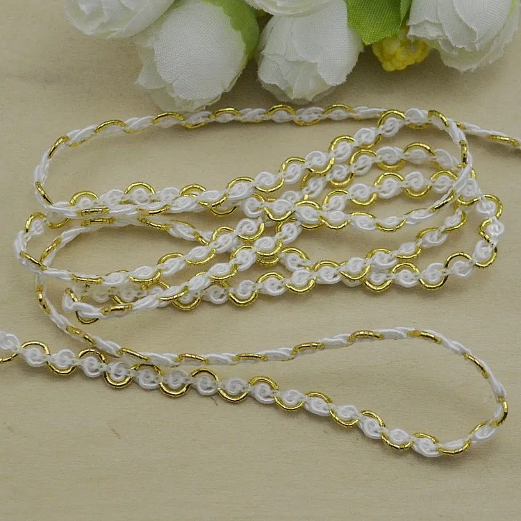 Высококачественная Золотая кружевная отделка 100 метров сделай сам рукоделие