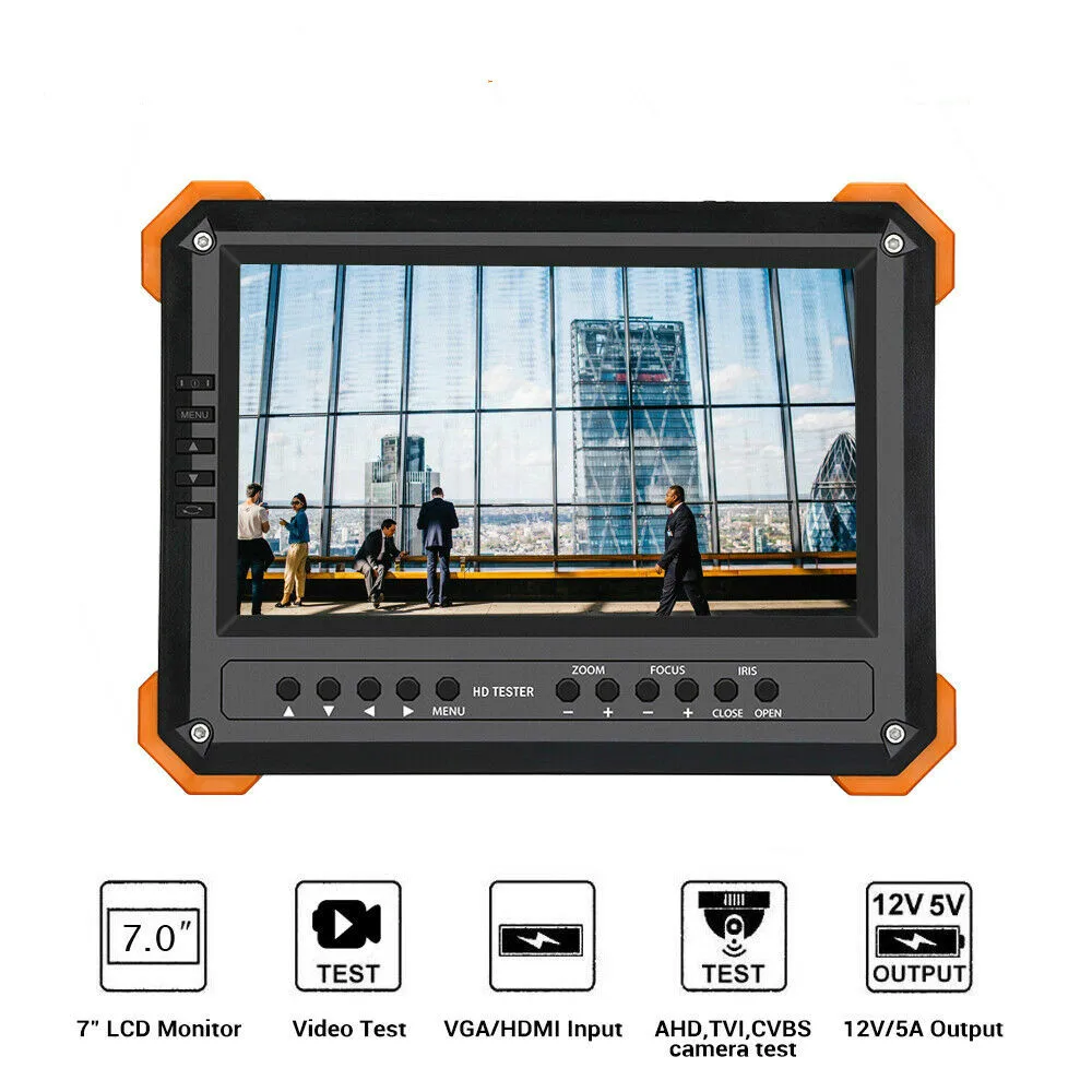 CCTV тестер монитор 7 дюймов 4K 1080P IPC камера CVBS аналоговый сенсорный экран с POE HDMI ONVIF