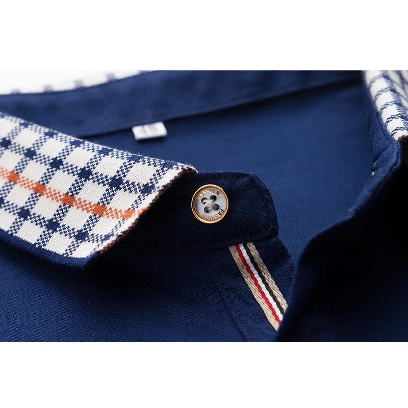 Мужская хлопковая рубашка поло с коротким рукавом в деловом стиле|men polo shirt men|polo