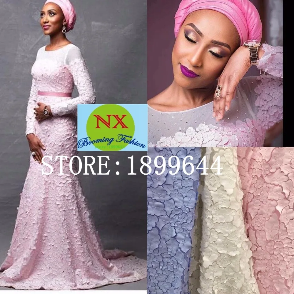 Африканские блестки тюль кружева горячий новый для Белый Цвет гипюр африканская