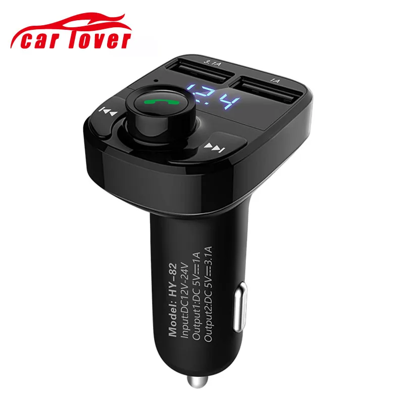HY82 автомобильный Bluetooth Hands Free Автомобильный MP3 музыкальный плейерфм передатчик 5V
