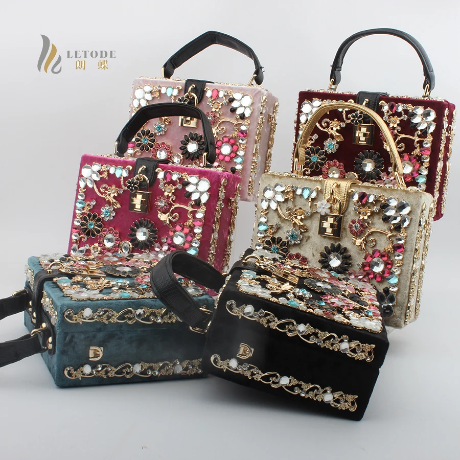 Женская сумка клатч с цветком и стразами вечерняя на плечо 2019|evening clutch bags|evening