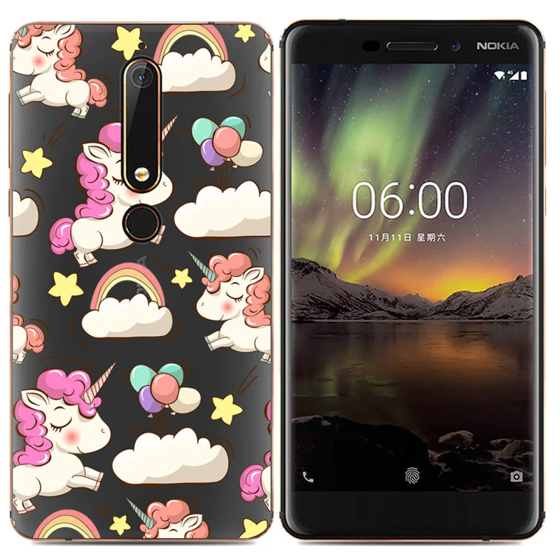 Phone Case For Nokia 6 (2018) 5.5-inch/Nokia 1/ 7 Plus Fashion Design Art Painted TPU Soft Silicone Shell Cover |