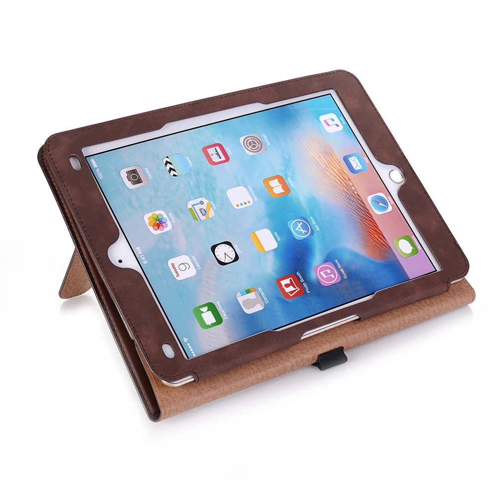Для iPad 5th 6th чехол для iPad Air 1 Air 2 9,7 дюймов Синтетическая кожа смарт-чехол подставка держатель ручки для карточек ручной ремень
