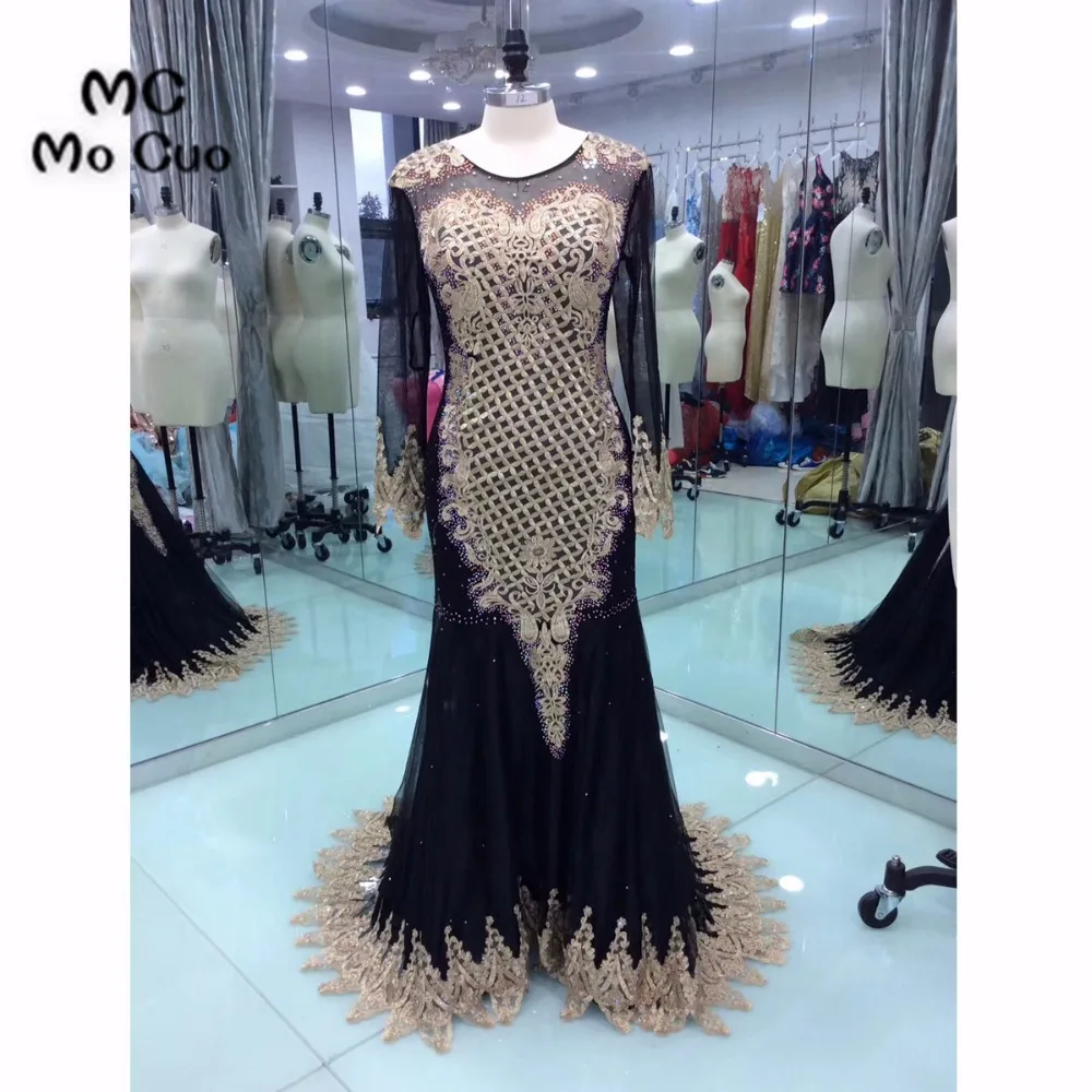 Черное вечернее платье с длинным рукавом для подростков 2018|formal evening dress|evening dressformal
