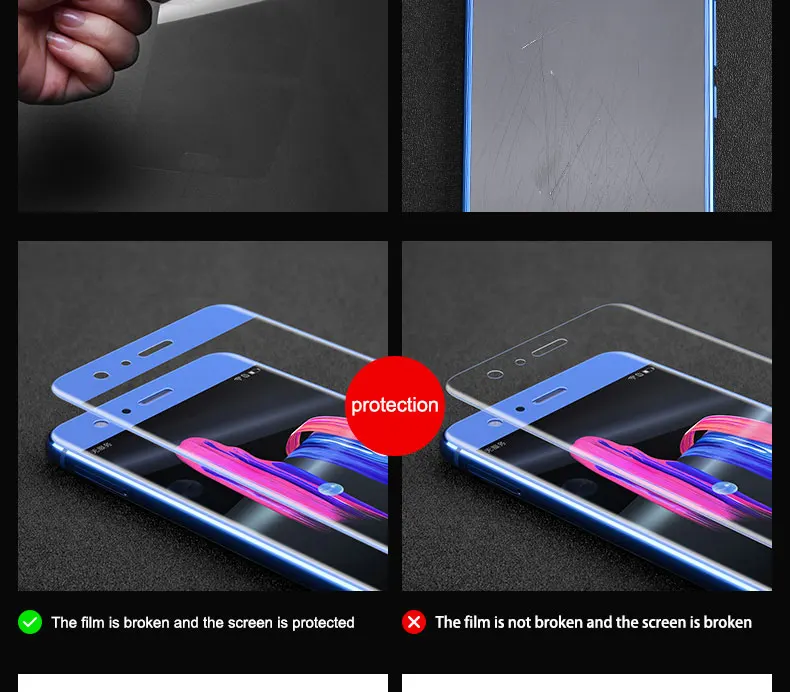 FHVUMX 3D высококачественное закаленное стекло для huawei Honor 8 9 10 Lite V9 Play V10 Защитное стекло для экрана Honor 8 9 10 пленка