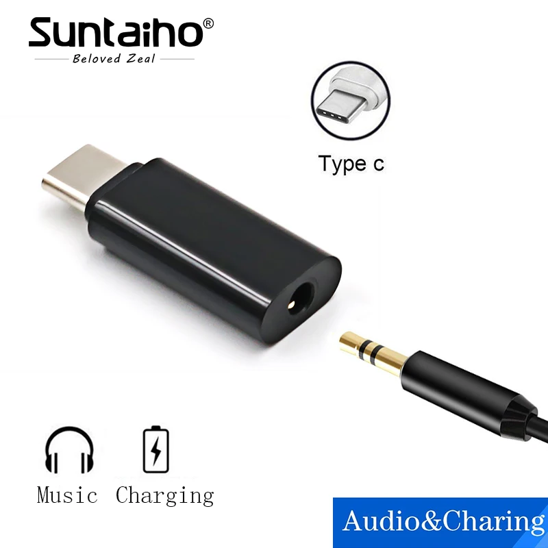 Suntaiho Тип C 3,5 Jack кабель наушников переходник для наушниковUSB C до 3,5 мм AUX Наушники Адаптер для huawei коврики 10 P20 pro Xiaomi mi 6 8 6X mi x 2 s